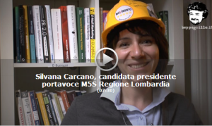 Silvana Carcano andidata alla presidenza per il Movimento 5 Stelle Beppe Grillo Regione Lombardia