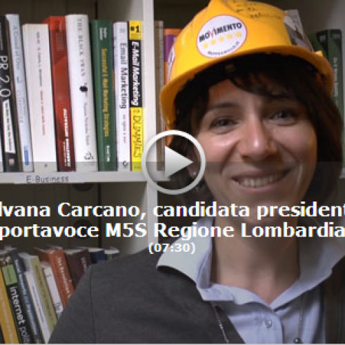 Silvana Carcano candidata alla presidenza della Regione Lombardia per il Movimento 5 Stelle