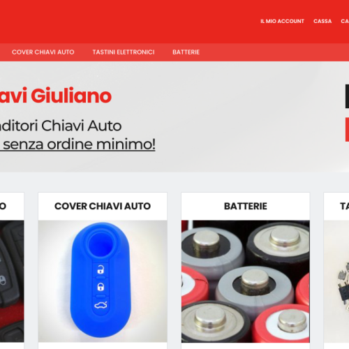 Il nuovo e-commerce Gusci e Telecomandi auto compatibili per rivenditori di CENTRO CHIAVI GIULIANO!